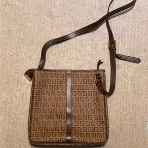Fendi Brown Monogram Messenger Bag